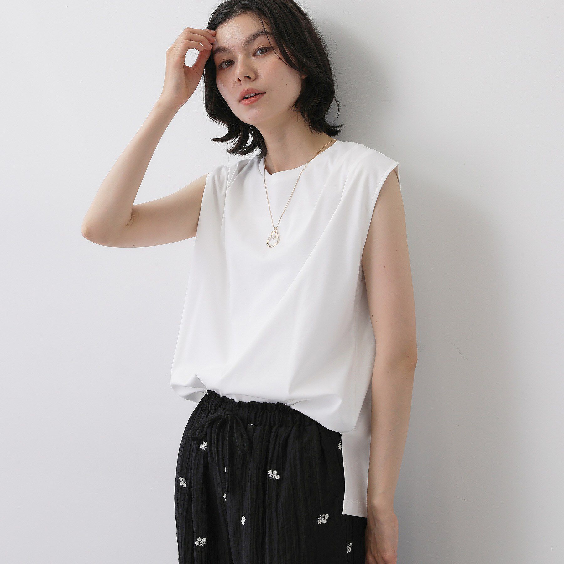 Dessin「【UVカット／接触冷感】ノースリーブカットソー」|Tシャツ・カットソー|