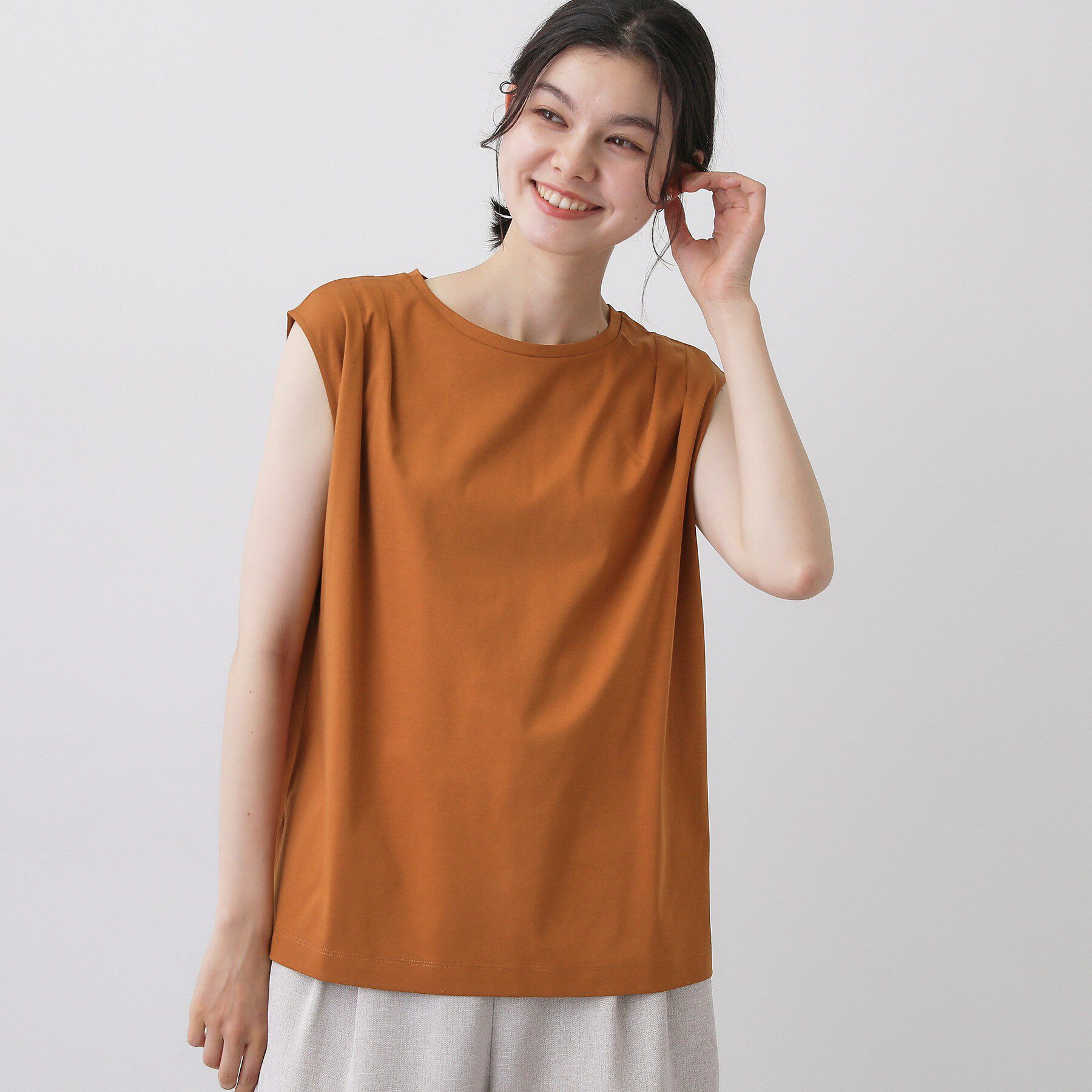 Dessin「【UVカット／接触冷感】ノースリーブカットソー」|Tシャツ・カットソー|