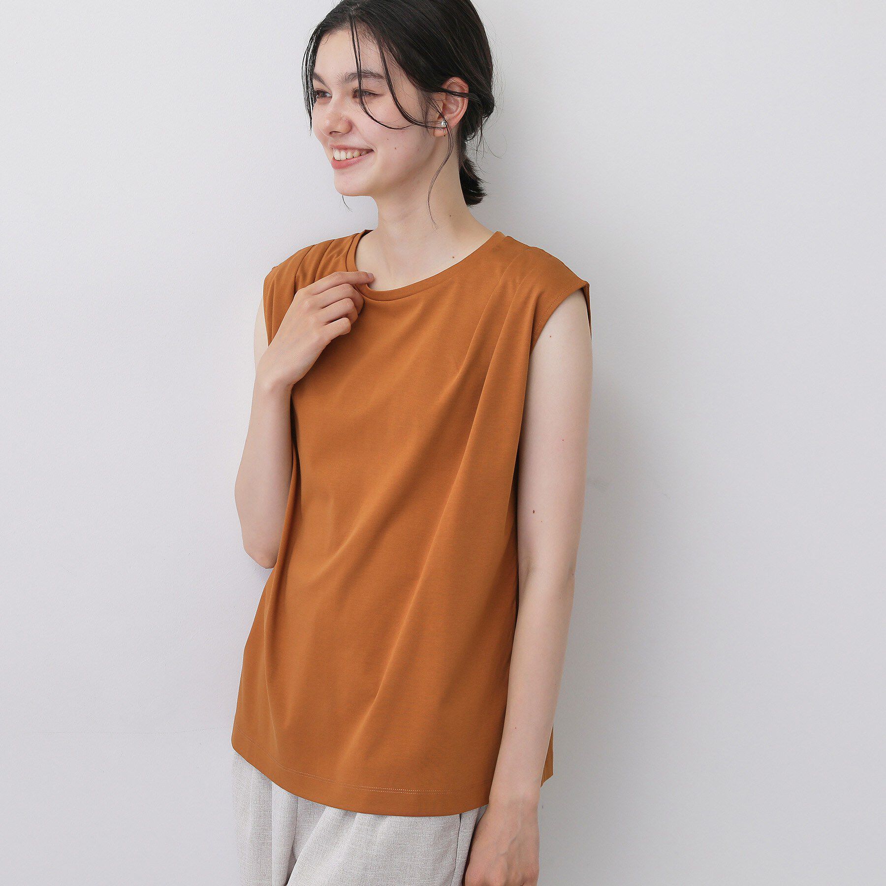 Dessin「【UVカット／接触冷感】ノースリーブカットソー」|Tシャツ・カットソー|