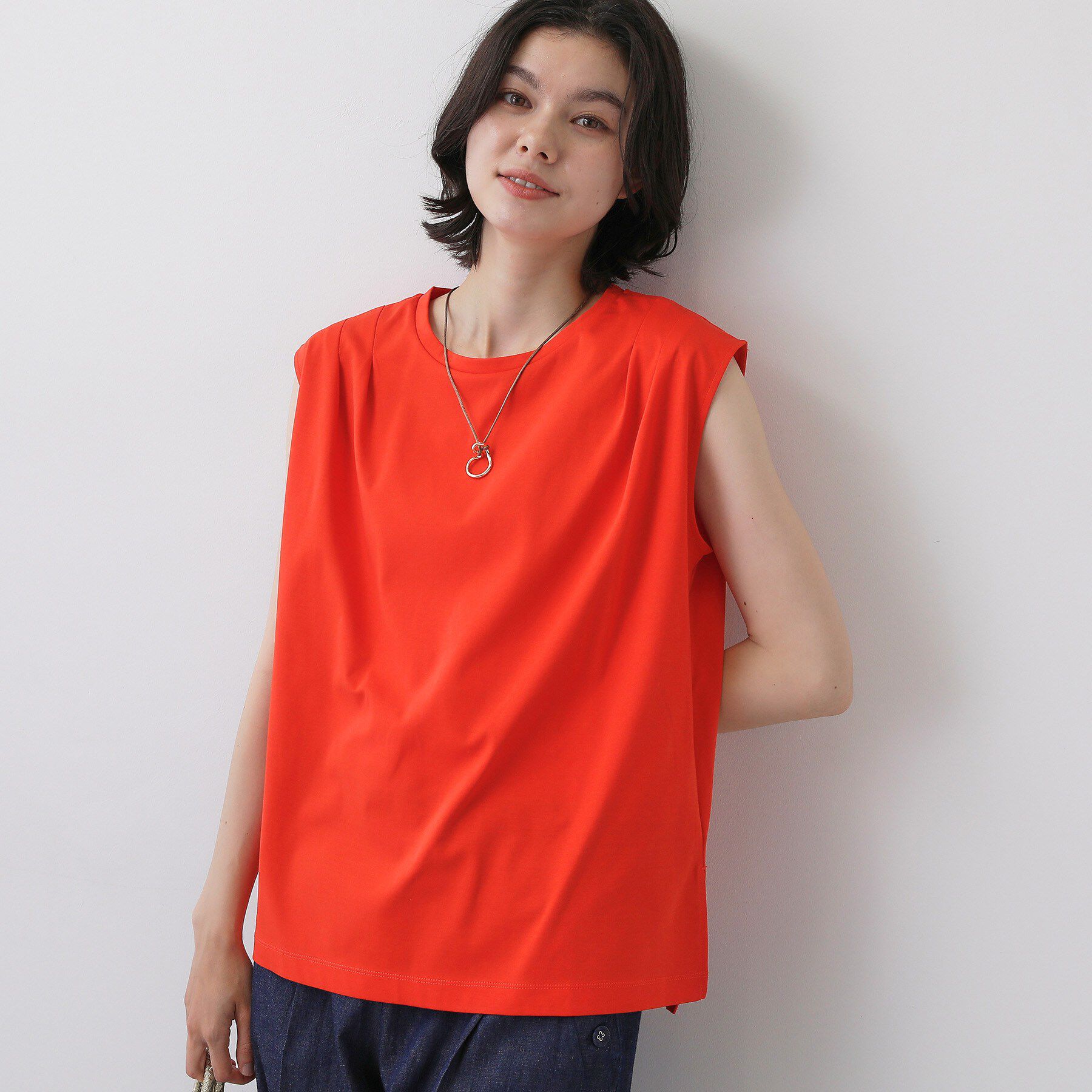 Dessin「【UVカット／接触冷感】ノースリーブカットソー」|Tシャツ・カットソー|