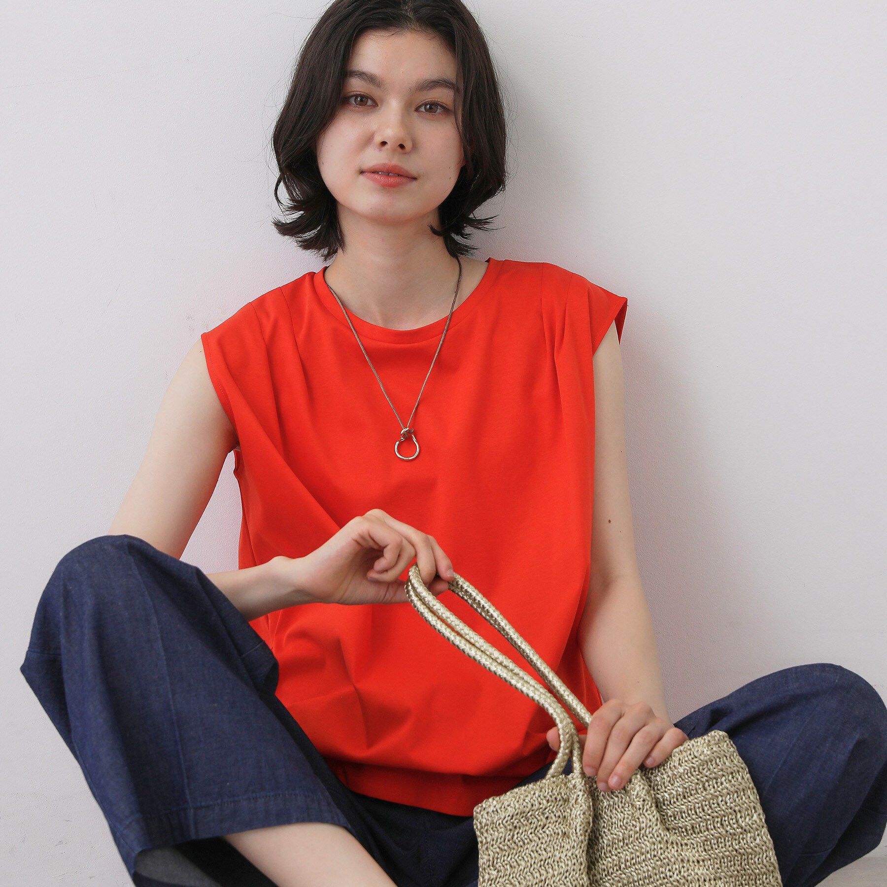 Dessin「【UVカット／接触冷感】ノースリーブカットソー」|Tシャツ・カットソー|