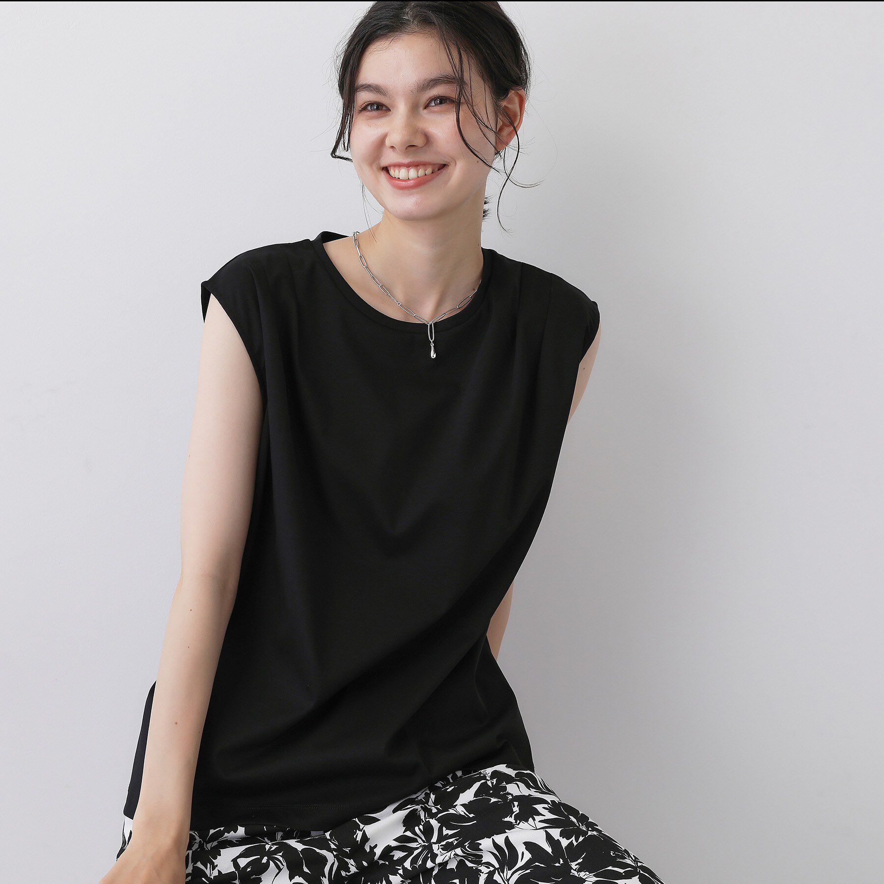 Dessin「【UVカット／接触冷感】ノースリーブカットソー」|Tシャツ・カットソー|