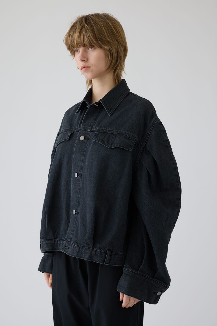 RIM.ARK 「Big puff sleeve denim JK」|デニムジャケット|BLK