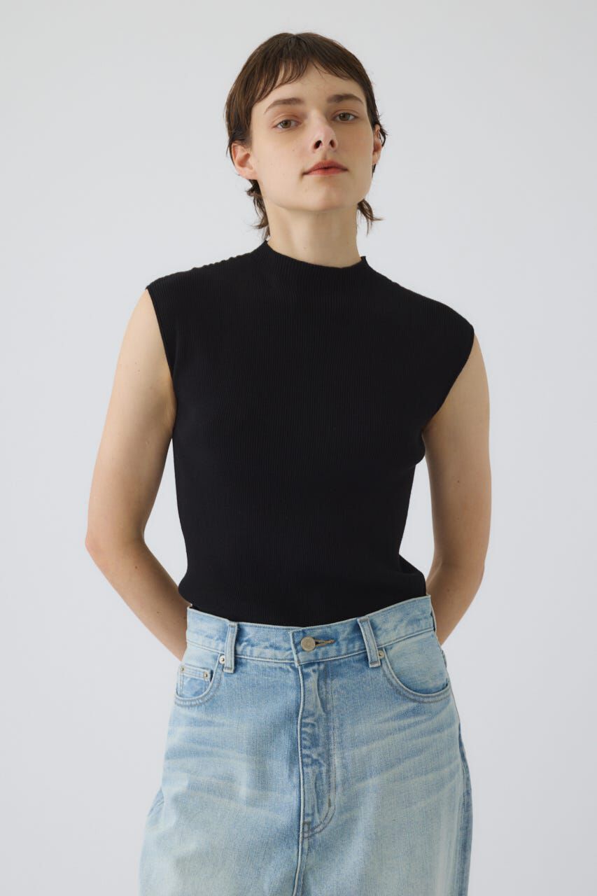 RIM.ARK 「Washable basic N/S knit」|ニット・セーター|BLK