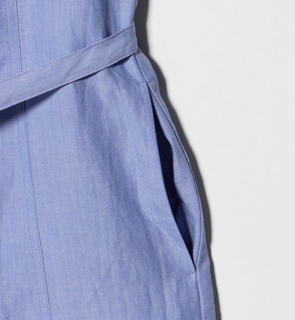 UNITED ARROWS「リネン シャーリング スキッパー ワンピース ‐ウォッシャブル‐」|ワンピース|