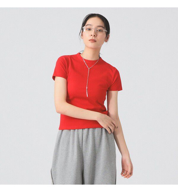 Ray BEAMS 「【別注】PICCADILLY / リブ Tシャツ」|Tシャツ・カットソー|RED