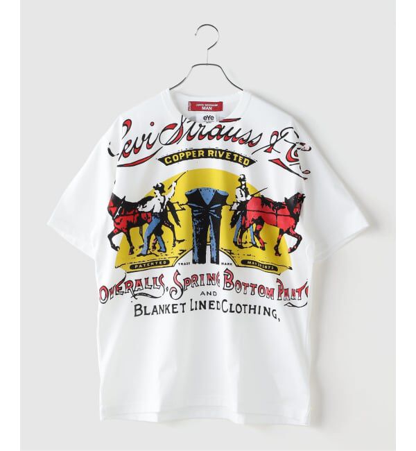 JOINT WORKS「eYe JUNYA WATANABE MAN&times;Levi&rsquo;s Wネーム プリントTシャツ」|Tシャツ・カットソー|ホワイト