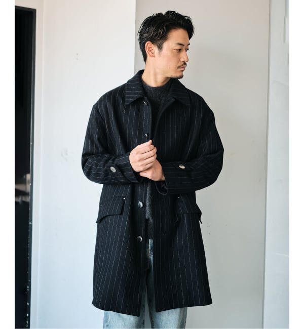 EDIFICE「MACKINTOSH(マッキントッシュ) 別注 HUMBIE/ハンビー SL &rdquo;ストライプ&rdquo;」|ステンカラーコート|