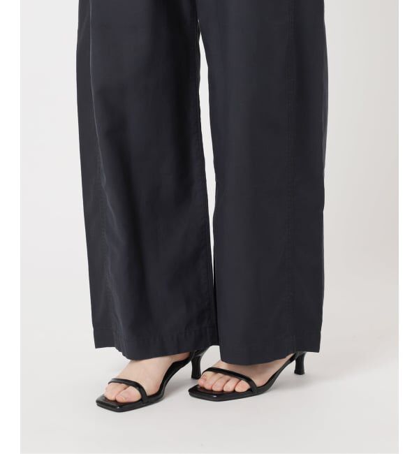 U by SPICK&SPAN「《追加予約》コットリネンバレルレッグルーズベイカーパンツ」|カーゴ|