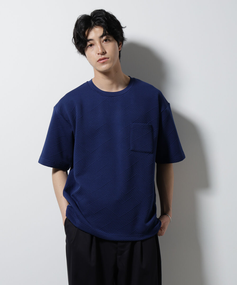 nano･universe「フクレジャガードポケットTシャツ」|Tシャツ・カットソー|ネイビー