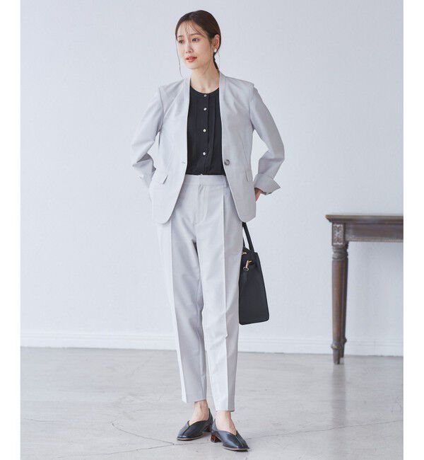 Rope&rsquo;Picnic「多機能ランダムタックハーフスリーブブラウス / 通勤にも」|シャツ・ブラウス|