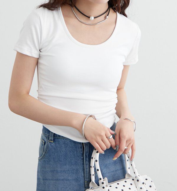  「バックシャンレースちびTシャツ」|Tシャツ・カットソー|