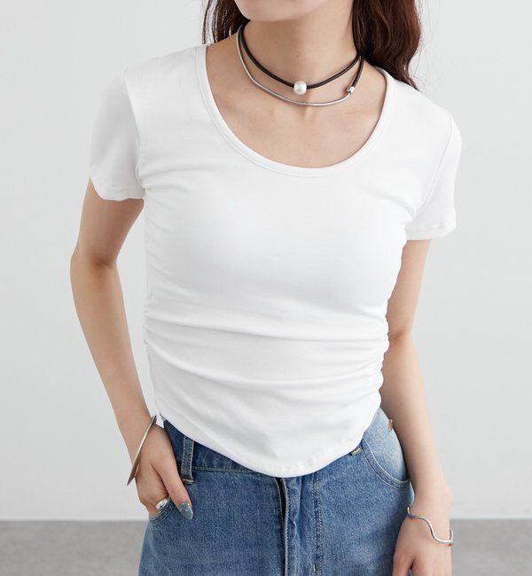  「バックシャンレースちびTシャツ」|Tシャツ・カットソー|