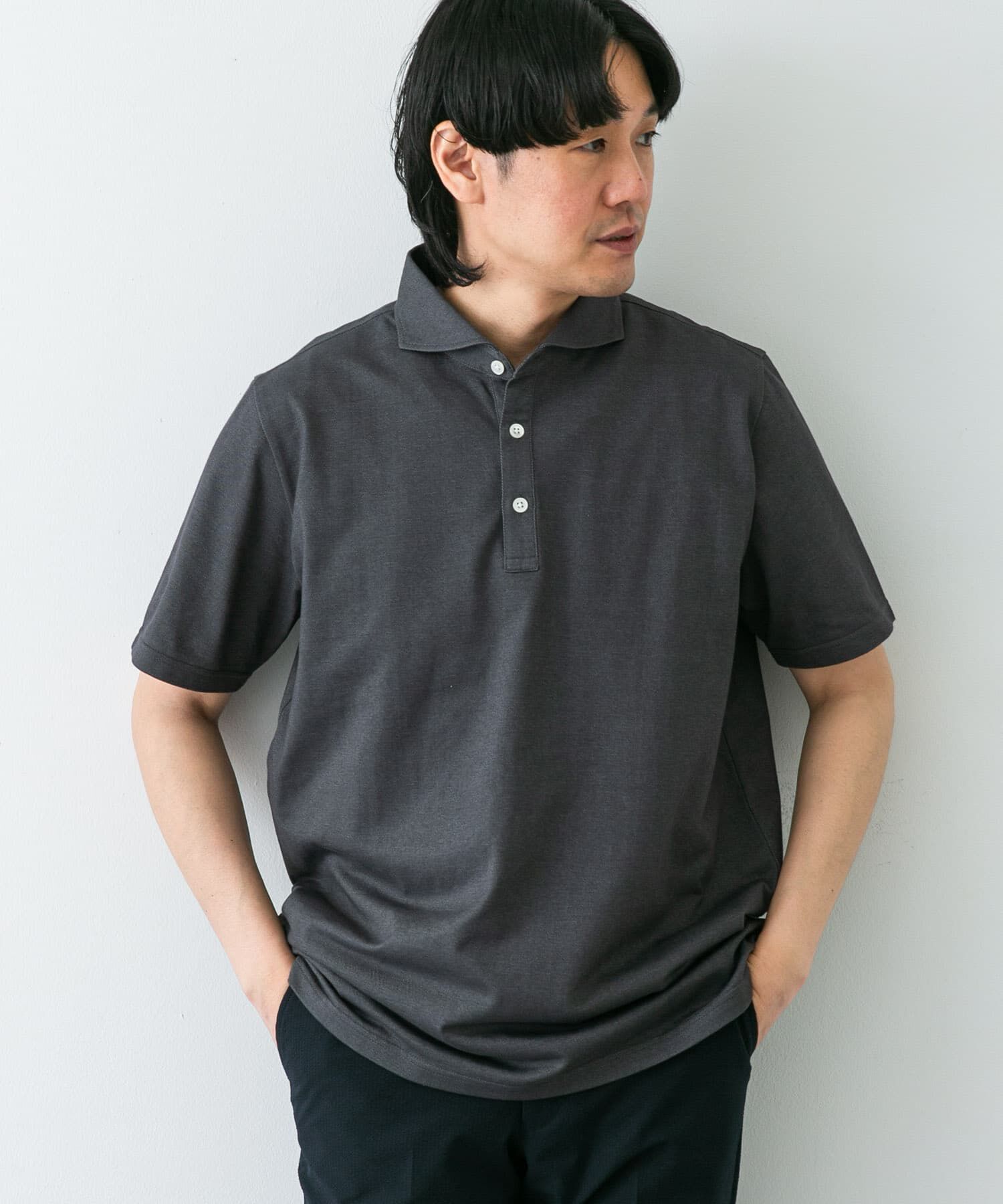 URBAN RESEARCH DOORS「『吸水速乾』LIFE STYLE TAILOR　カッタウェイ半袖プルオーバー」|シャツ・ブラウス|