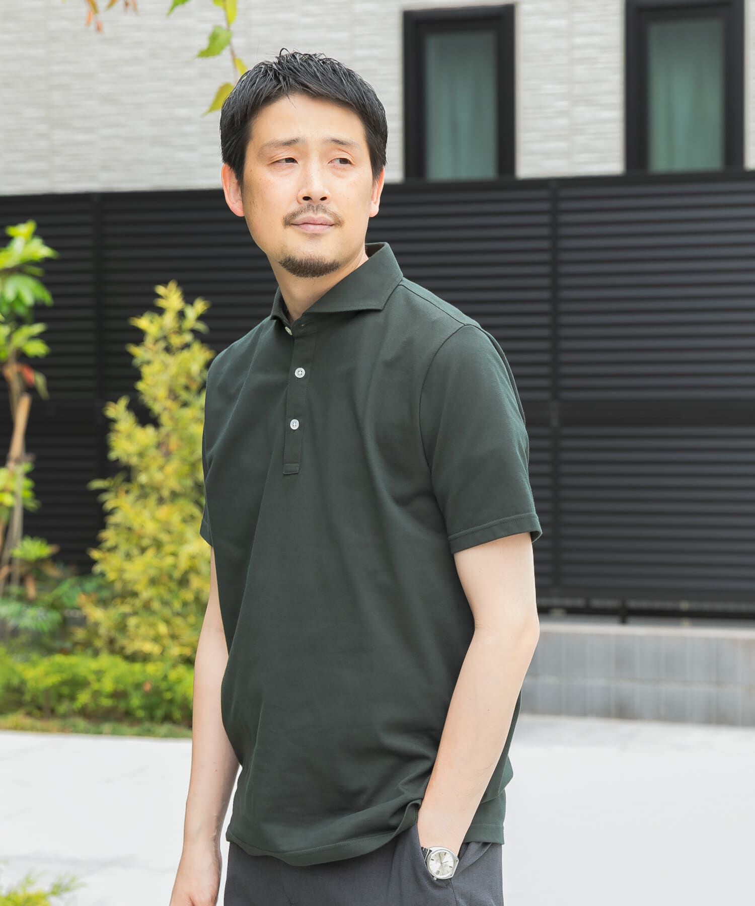 URBAN RESEARCH DOORS「『吸水速乾』LIFE STYLE TAILOR　カッタウェイ半袖プルオーバー」|シャツ・ブラウス|