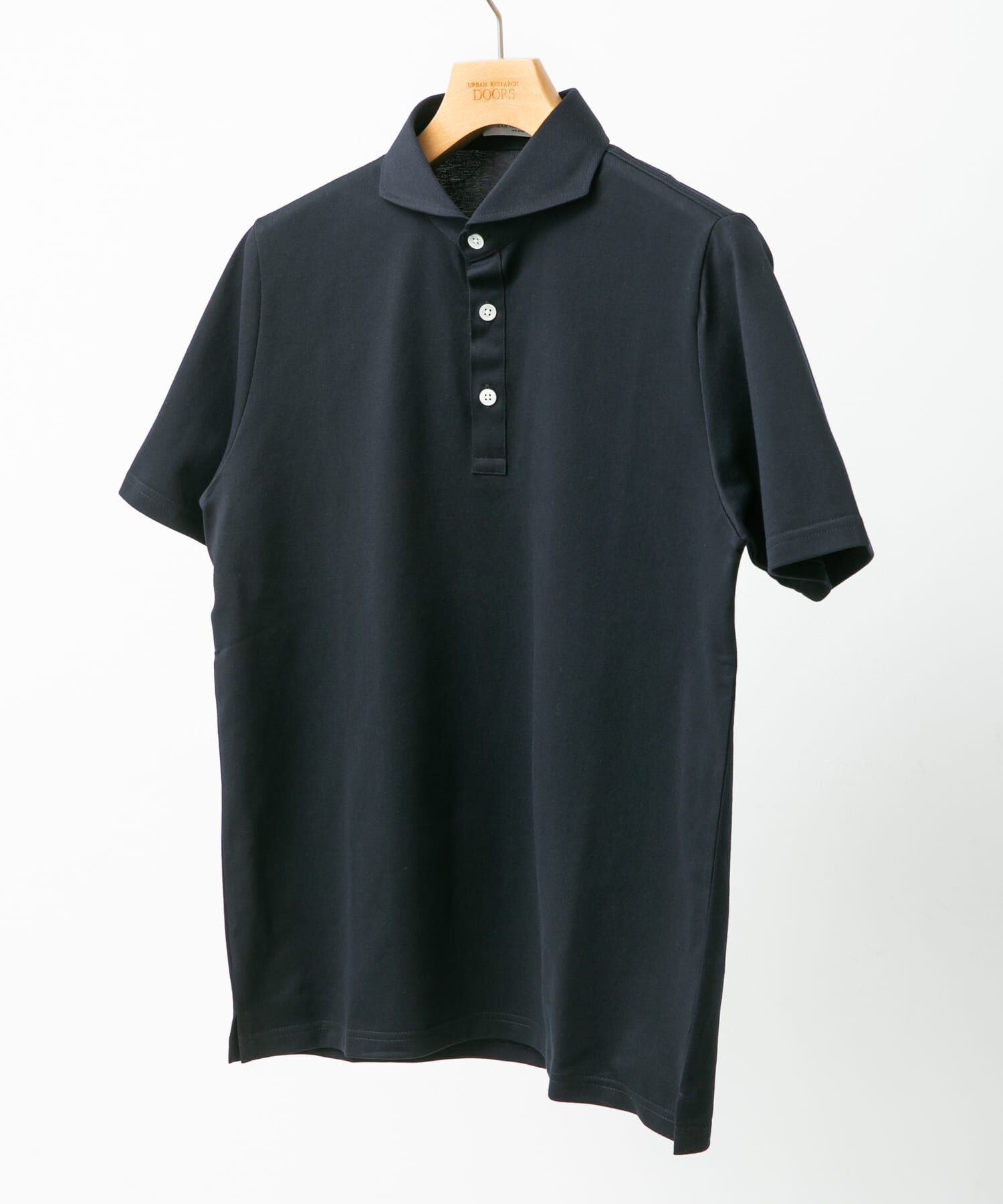 URBAN RESEARCH DOORS「『吸水速乾』LIFE STYLE TAILOR　カッタウェイ半袖プルオーバー」|シャツ・ブラウス|ネイビー