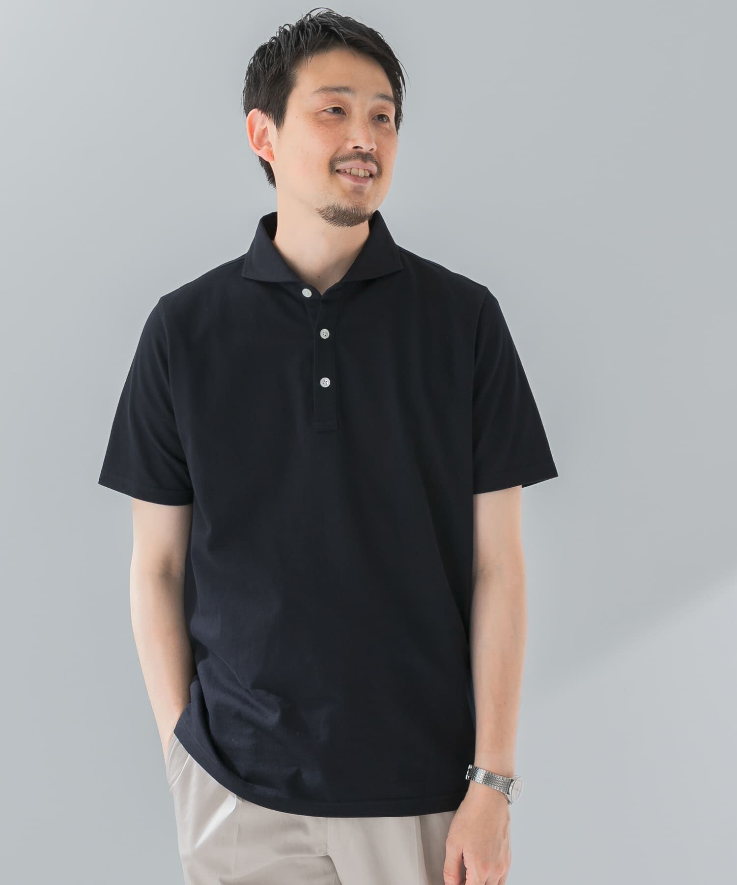 URBAN RESEARCH DOORS「『吸水速乾』LIFE STYLE TAILOR　カッタウェイ半袖プルオーバー」|シャツ・ブラウス|