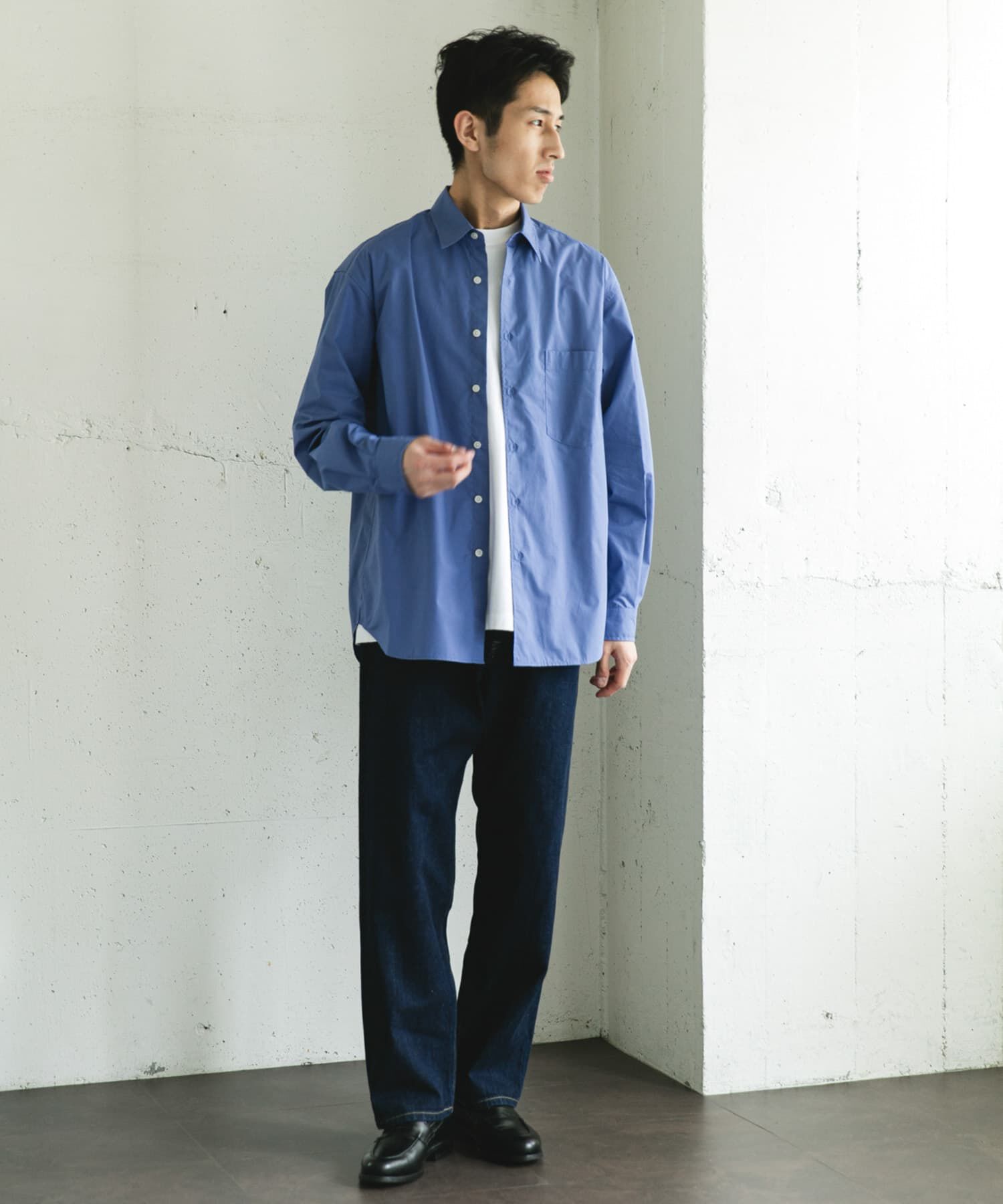 URBAN RESEARCH DOORS「TCブロードレギュラーカラーロングスリーブシャツ」|シャツ・ブラウス|