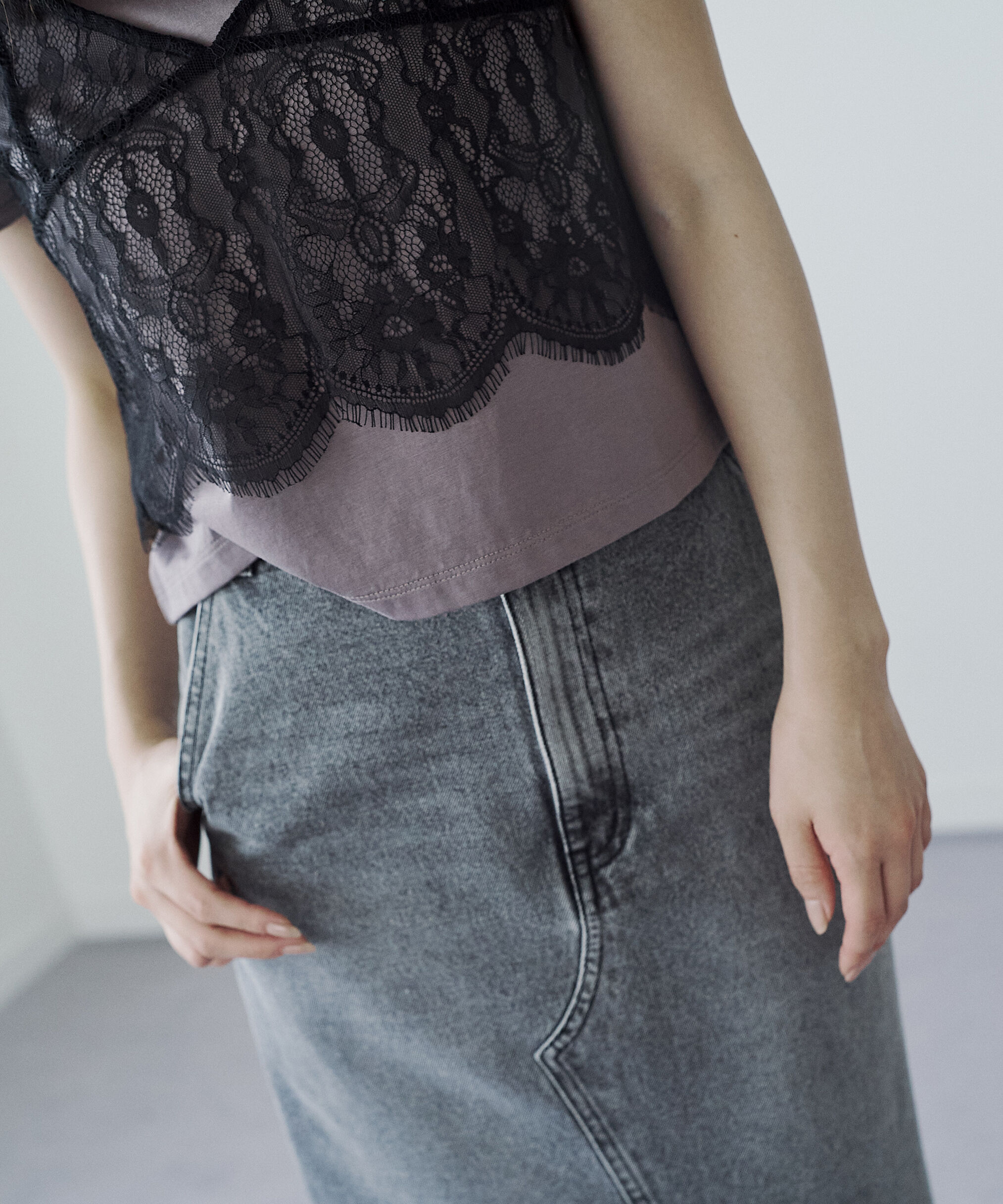 PROPORTION BODY DRESSING「デニムナロースカート」|スカート|