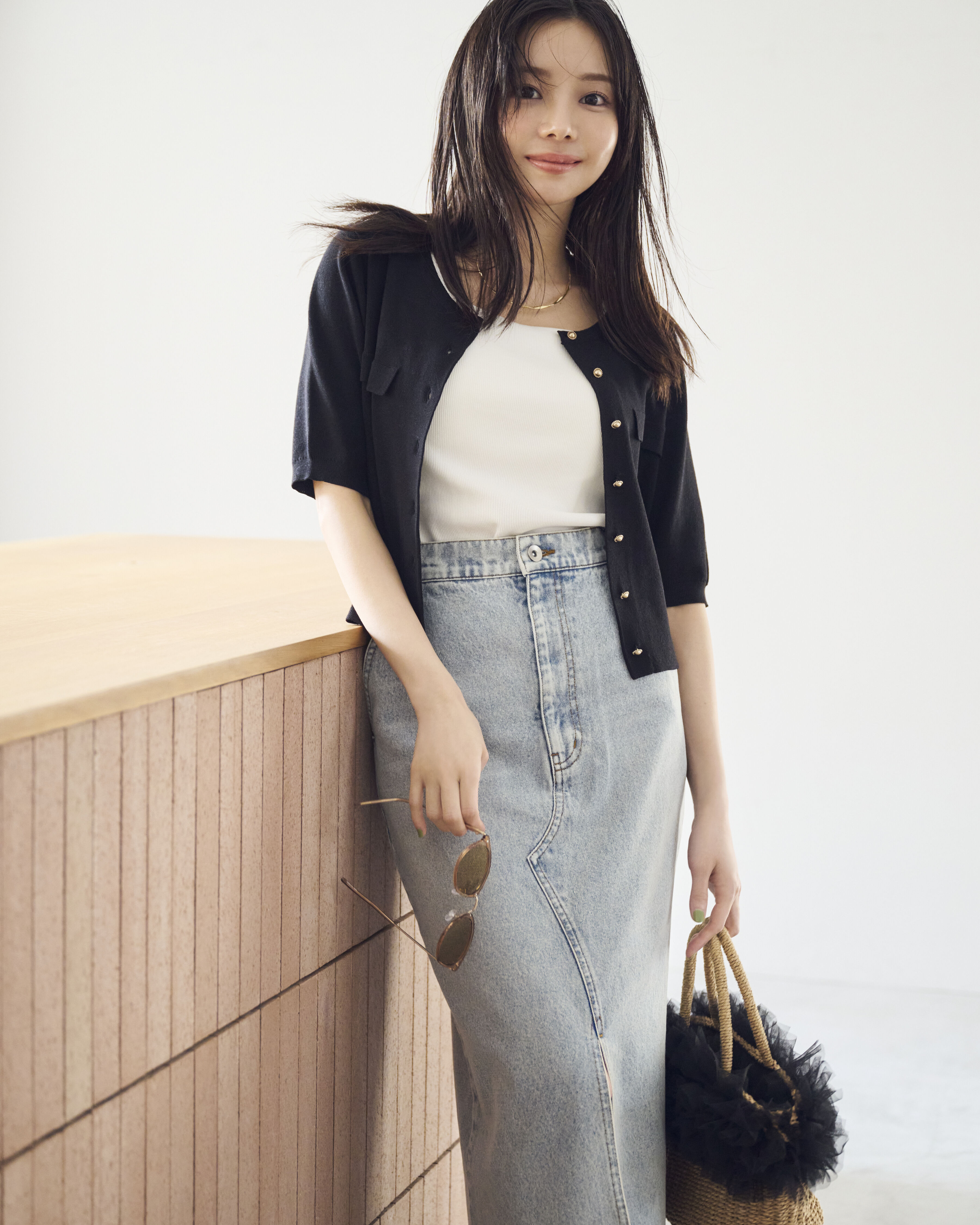 PROPORTION BODY DRESSING「デニムナロースカート」|スカート|