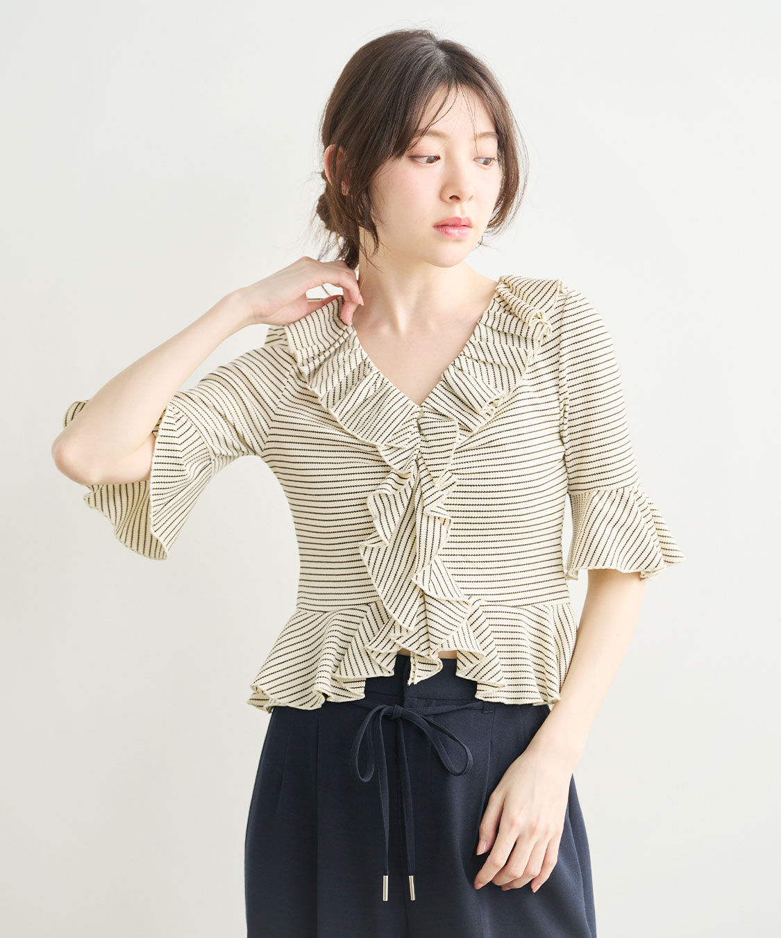 COCO DEAL「ラッフルカットトップス」|Tシャツ・カットソー|