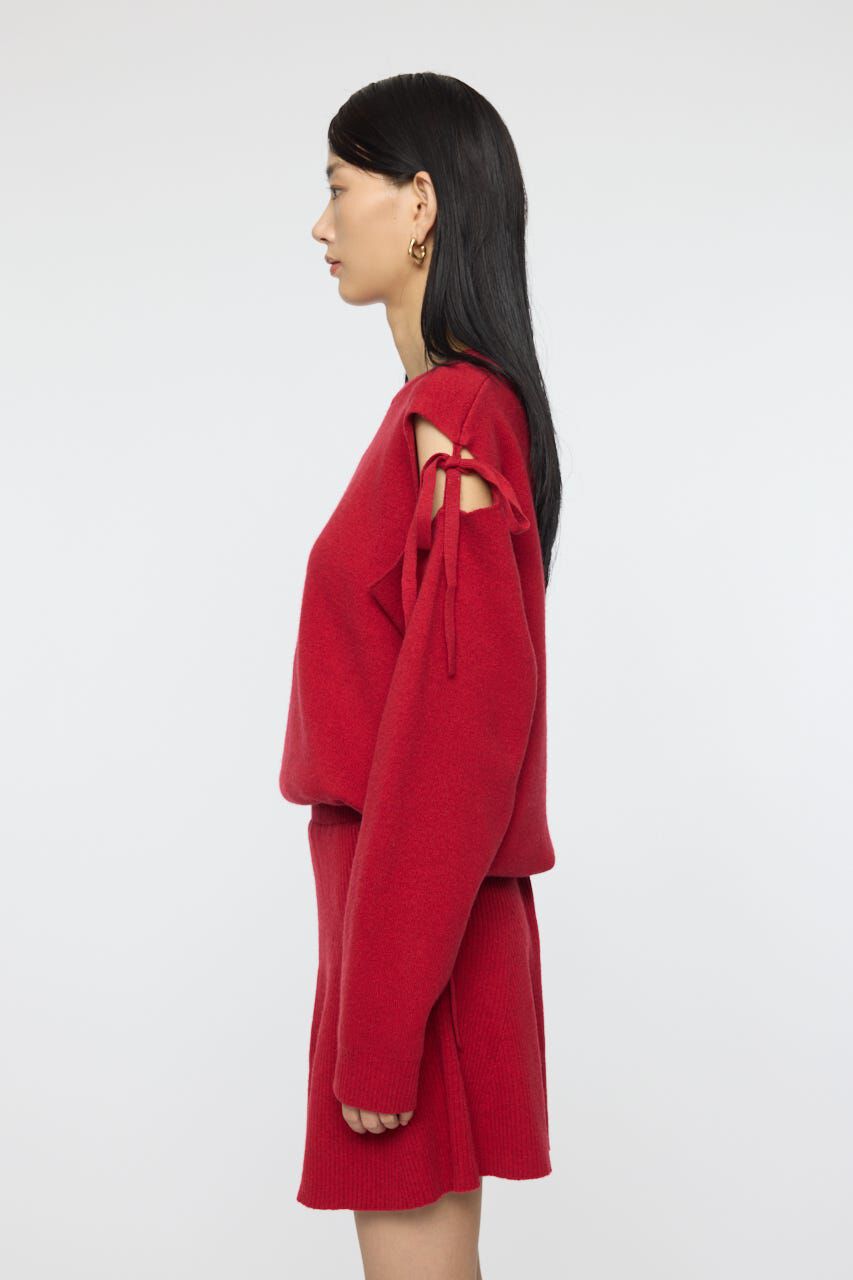 MOUSSY「TIED RIBBON セーター & ミニスカート」|ワンピース|