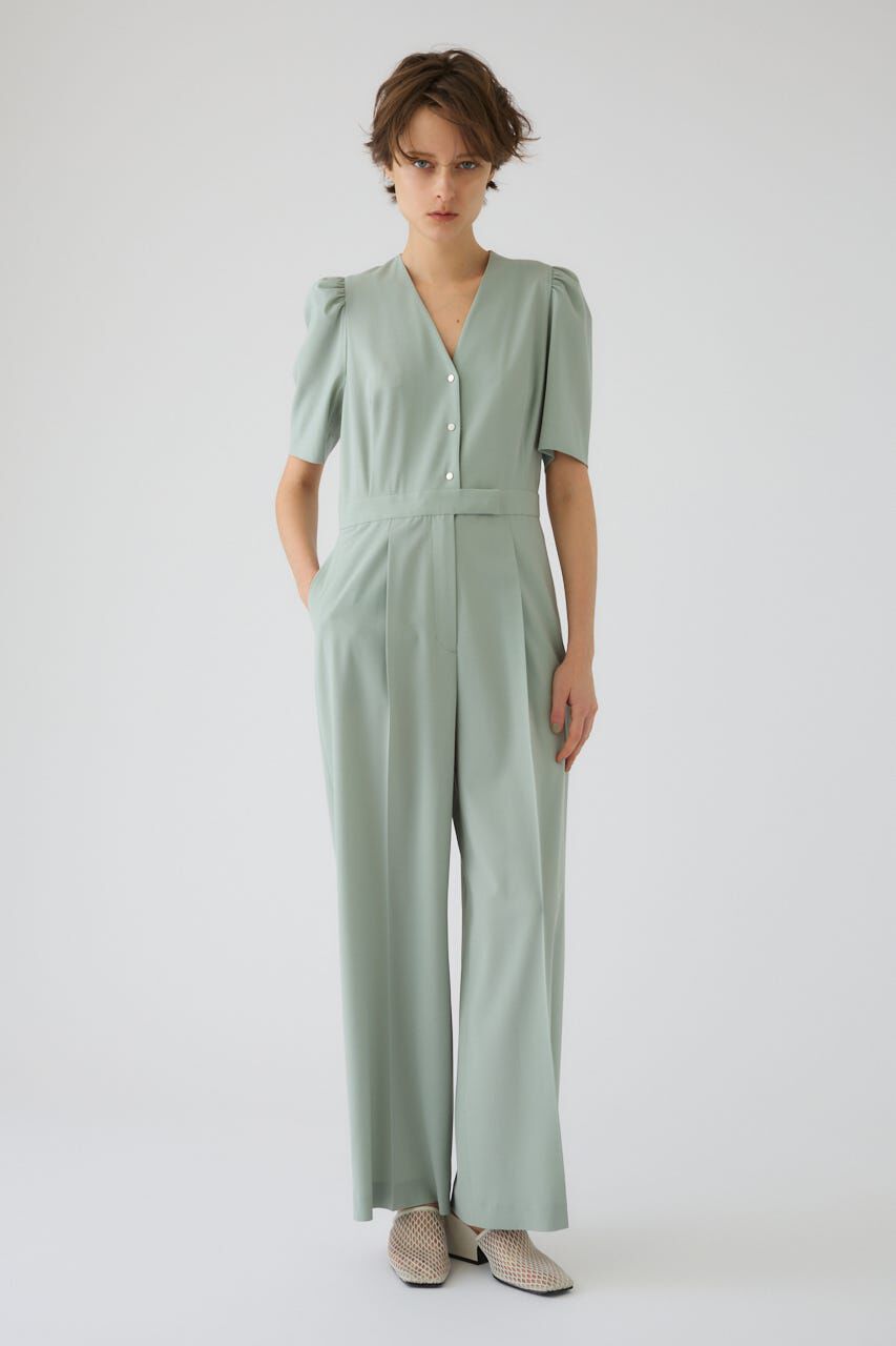RIM.ARK 「Puff sleeve solid jumpsuit」|その他|L/GRN1