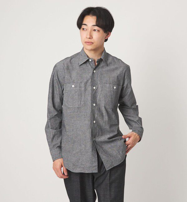 UNITED ARROWS green label relaxing「HITOYOSHI ダンガリー シャツ」|シャツ・ブラウス|BLACK