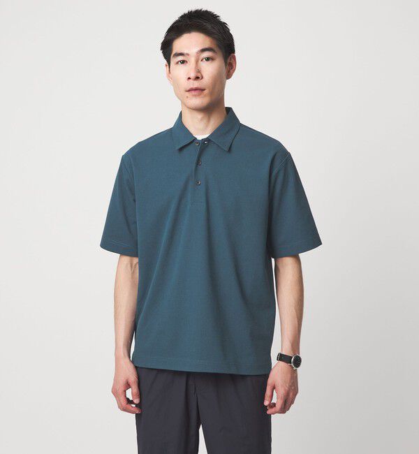 UNITED ARROWS green label relaxing「Somarti カノコ 半袖 ポロシャツ -遮熱・UVカット・吸水速乾-」|ポロシャツ|TURQUOISE