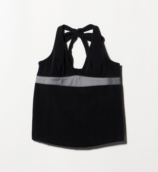 ATTISESSION「＜ATTISESSION＞パイル ホルターネック トップス」|その他|BLACK
