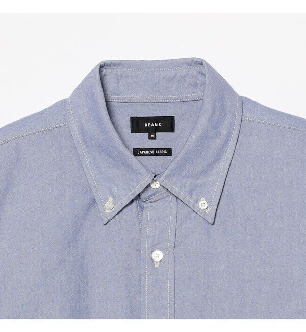 BEAMS「オックスフォード ボタンダウンシャツ 5分丈【ワイドフィット】」|シャツ・ブラウス|