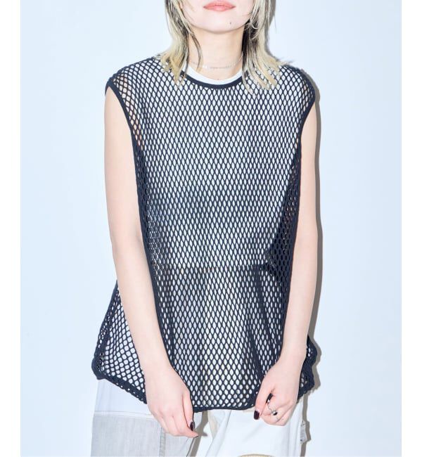  「《予約》COTTON MESH TANK TOP：カットソー」|Tシャツ・カットソー|ブラック
