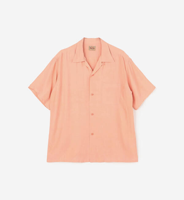  「STYLE EYES | 〈別注〉レーヨン ボウリングシャツ PLANE MEN」|シャツ・ブラウス|PINK