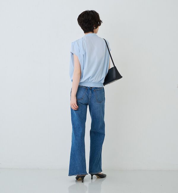 Rouge vif「タイ付きドレープタックVネックブラウス【予約】」|シャツ・ブラウス|