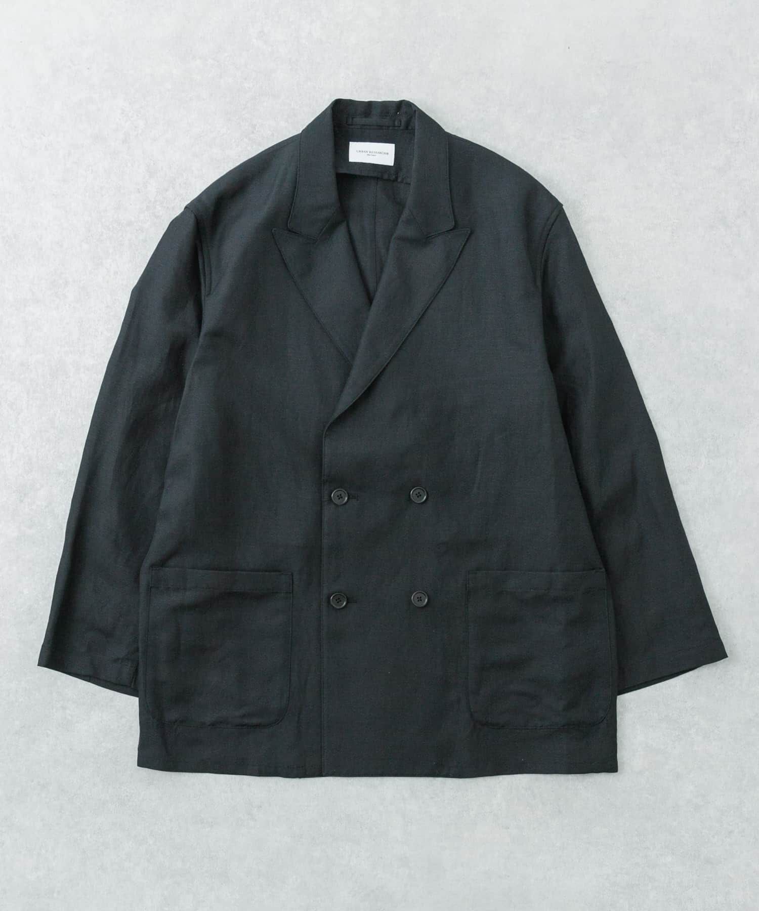 URBAN RESEARCH「new basic　SILK LINEN DOUBLE SHIRTS JACKET」|その他|ブラック