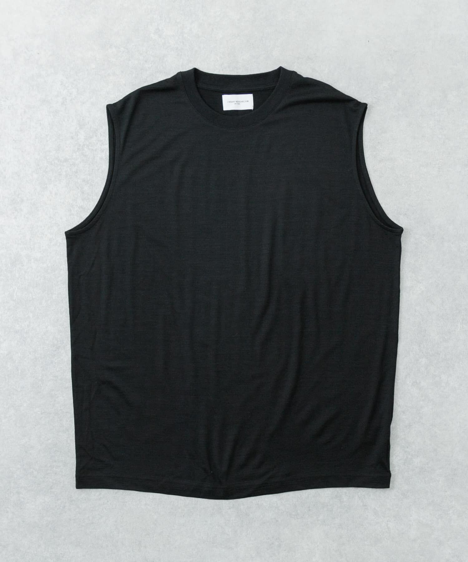 URBAN RESEARCH「new basic　WASHABLE MERINO WOOL NO-SLEEVE」|Tシャツ・カットソー|ブラック