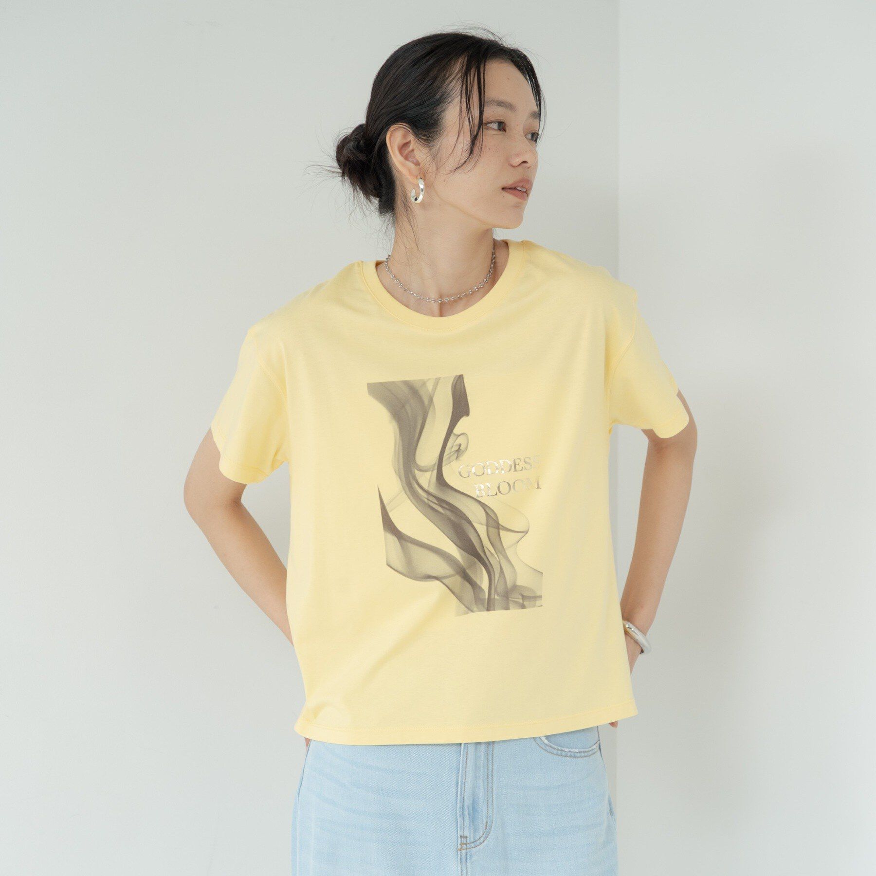 GALLEST「箔ロゴプリントTシャツ」|Tシャツ・カットソー|イエロー(131)