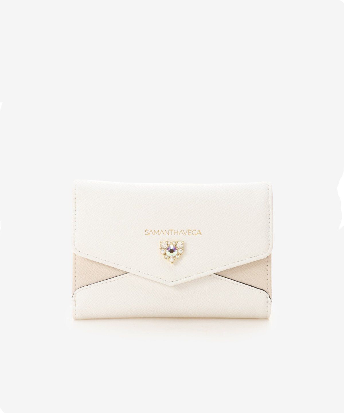 Samantha Vega「ハートビジュー付き折財布」|財布|ホワイト