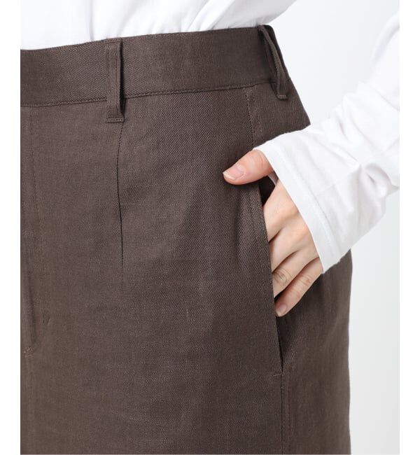 Spick and Span「リネンストレッチIラインスカート」|スカート|