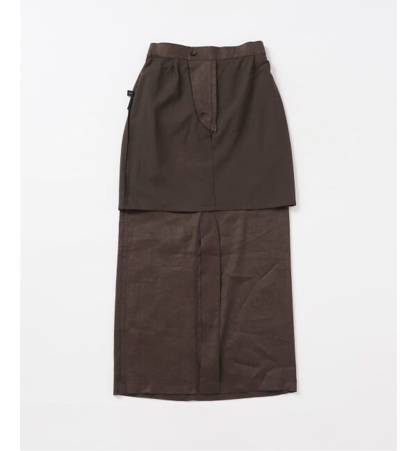 Spick and Span「リネンストレッチIラインスカート」|スカート|