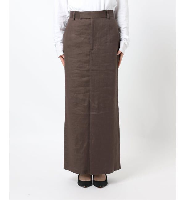 Spick and Span「リネンストレッチIラインスカート」|スカート|