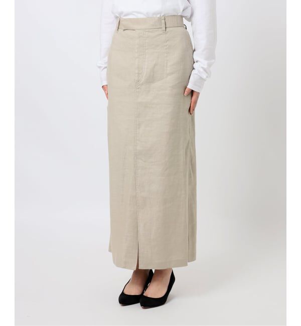 Spick and Span「リネンストレッチIラインスカート」|スカート|