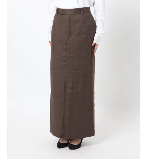 Spick and Span「リネンストレッチIラインスカート」|スカート|