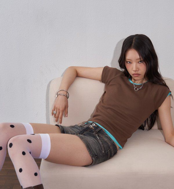  「【SLOPPY】 リブチビT」|Tシャツ・カットソー|