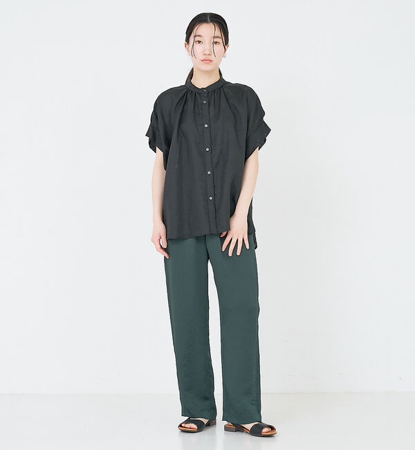 collex「【WEB限定】リネンギャザーブラウス」|シャツ・ブラウス|