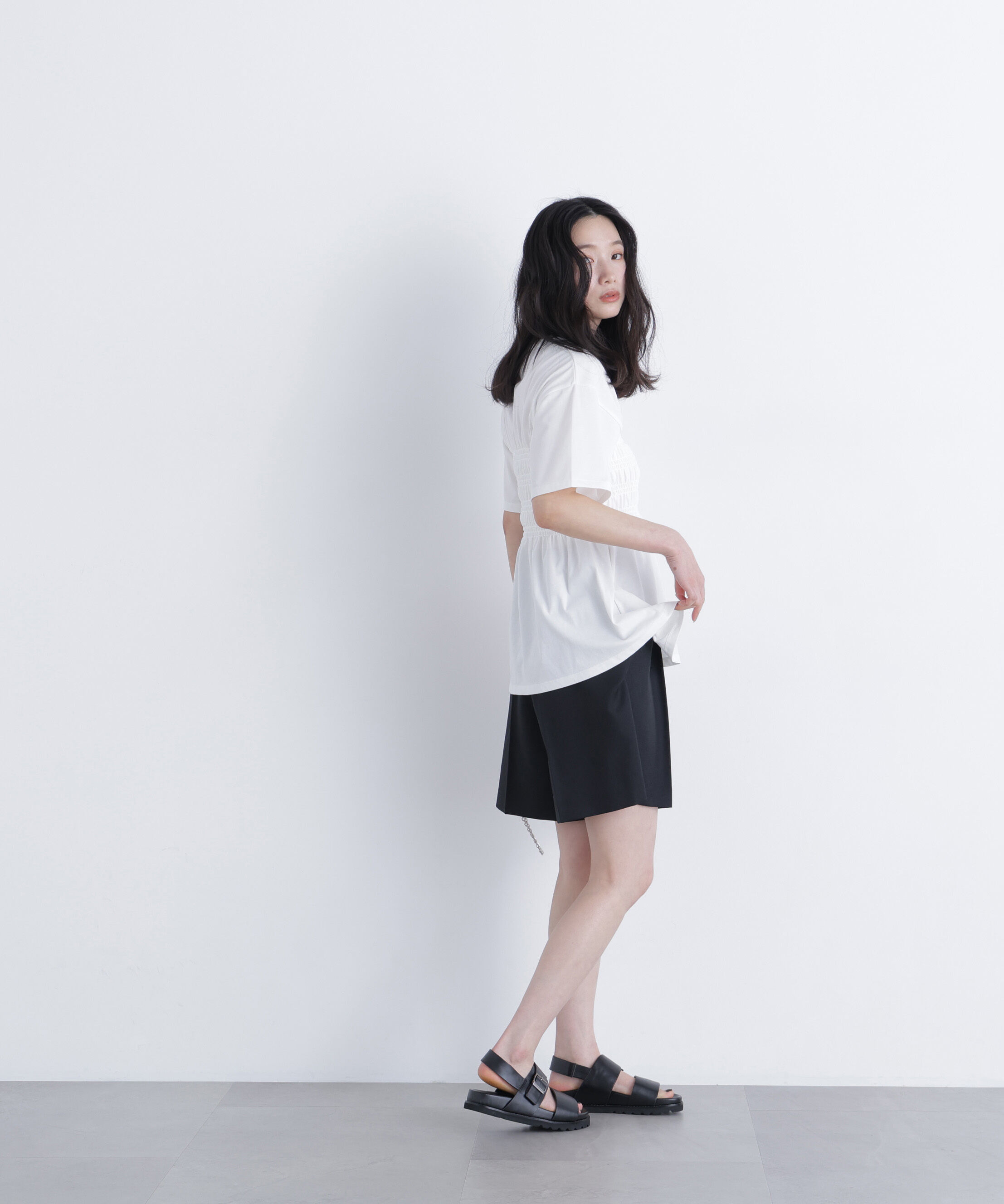  「〈N.〉シャーリングペプラムカットソー」|Tシャツ・カットソー|