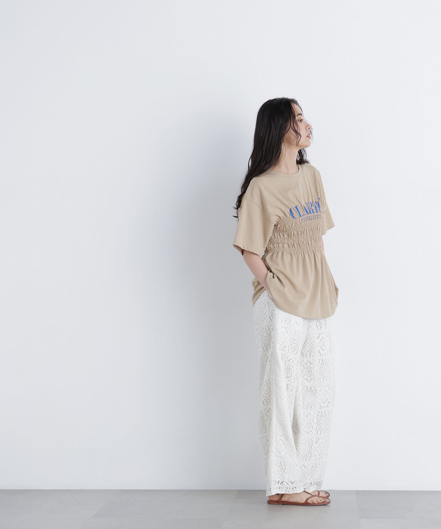  「〈N.〉シャーリングペプラムカットソー」|Tシャツ・カットソー|