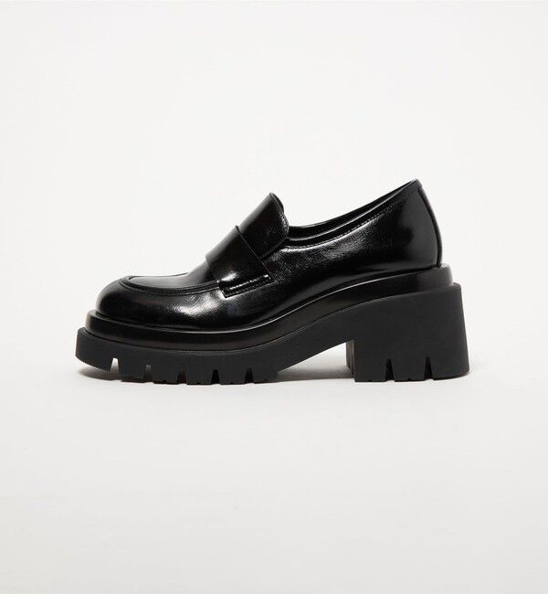 SY UNITED ARROWS「＜SY＞ タンクソールローファー フラット75&uarr;」|ローファー|BLACK