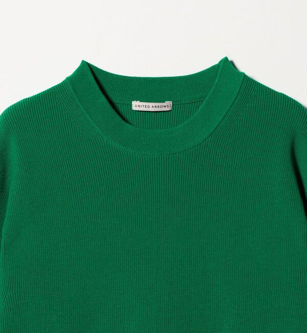 UNITED ARROWS「コットン/ポリエステル アゼ クルーネックニット」|ニット・セーター|