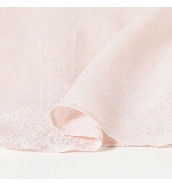 Ray BEAMS 「リネン スタンドカラー フレンチスリーブ シャツ」|シャツ・ブラウス|